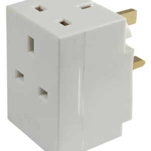 BRAND NEW 3 WAY SOCKET HOUSEHOLD MULTI PLUG FUSED