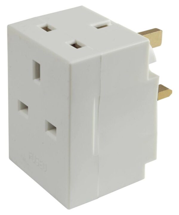 BRAND NEW 3 WAY SOCKET HOUSEHOLD MULTI PLUG FUSED